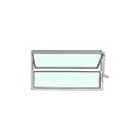 Ver imagem 2 de Vitro Basculante 40x80 Alumínio Branco Vidro Liso