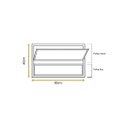 Ver imagem 5 de Vitro Basculante 40x80 Alumínio Branco Vidro Liso
