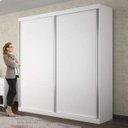 Ver imagem 5 de Guarda-Roupa Solteiro 2 Portas de Correr 3 Gavetas Roma Bianchi Móveis