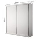 Ver imagem 4 de Guarda-Roupa Solteiro 2 Portas de Correr 3 Gavetas Roma Bianchi Móveis