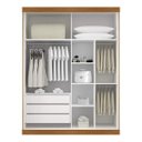 Ver imagem 2 de Guarda-Roupa Solteiro 2 Portas de Correr 3 Gavetas Roma Bianchi Móveis