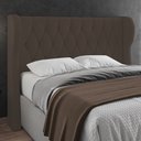 Ver imagem 2 de Cabeceira Casal King Cama Box 195cm Malva I02 Veludo Marrom - Mpozenato