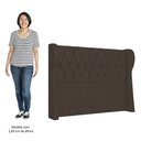 Ver imagem 5 de Cabeceira Casal King Cama Box 195cm Malva I02 Veludo Marrom - Mpozenato