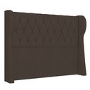 Ver imagem 1 de Cabeceira Casal King Cama Box 195cm Malva I02 Veludo Marrom - Mpozenato