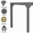Ver imagem 4 de Mesa Retangular Haiti Tampo Ripado em Alumínio para Cozinha, Edícula, Área Trama Original