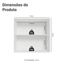 Ver imagem 3 de Armário Aéreo para Quarto 70 Cm 2 Portas Branco Neo Madesa