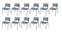 Ver imagem 2 de Cadeira Iso Base Cinza, Igreja, Escola, Escritório -cinza Kit 11 Peças