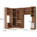 Ver imagem 3 de Quarto Completo Viena 7 Portas 2 GAVETAS5 Peças Espresso Móveis Marrom/Nogal/Branco