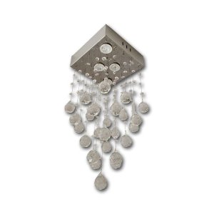 lustre base quadradas aço Inox esferas cristais legitimo K 9