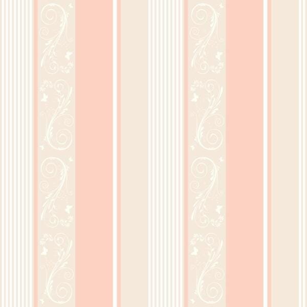Papel Parede Listrado Rosa Bebe Estampa Autocolante 0.50x3.00m - 1