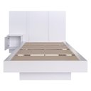 Ver imagem 2 de Cama de Solteiro com Cabeceira e Mesa para Colchão 188x78/88cm Multimóveis Cr40143 Branco