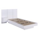 Ver imagem 1 de Cama de Solteiro com Cabeceira e Mesa para Colchão 188x78/88cm Multimóveis Cr40143 Branco