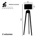Ver imagem 3 de Luminária de Piso Modelo Atenas Iluminação Perfeita para Leitura:preto