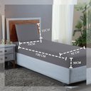 Ver imagem 3 de Roupa de Cama Solteiro 400 Fios 2 Peças Hotel Pousada Macio Acetinado:cinza
