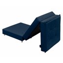 Ver imagem 4 de Puff que Vira Cama Solteiro Azul Estofado D23 com Rodízios e Bau Decoração