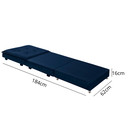 Ver imagem 6 de Puff que Vira Cama Solteiro Azul Estofado D23 com Rodízios e Bau Decoração