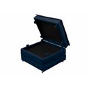 Ver imagem 2 de Puff que Vira Cama Solteiro Azul Estofado D23 com Rodízios e Bau Decoração