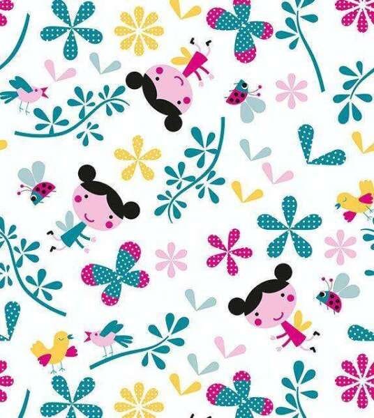 Papel de parede adesivo contact infantil fada lavável - 2