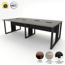 Ver imagem 5 de Plataforma de Trabalho 4 Lugares Cs Pre 2,40m Pés Metal F5 Cor:cinza Sagrado com Preto