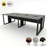 Plataforma de Trabalho 4 Lugares Cs Pre 2,40m Pés Metal F5 Cor:cinza Sagrado com Preto - 5