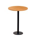 Ver imagem 1 de Mesa Pisa Beta Bistrô Fratini 107,50cm (a) Disco Redondo Preto Tampo Mdp Redondo Samba 60cm (l)
