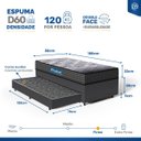 Ver imagem 2 de Cama Box + Colchão de Espuma D60 Double Face Guarda Costas Comfort Force Probel + Auxiliar de Molas
