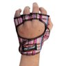 Luva com polegar palma couro legítimo Pro Trainer - Xadrez Rosa - 2