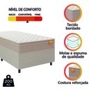 Ver imagem 6 de Cama Box Solteiro Colchão Molas Qatar 88x188x60cm Bege/branco Inducol