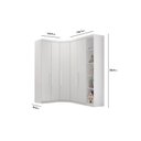 Ver imagem 3 de Quarto Modulado Solteiro Rizon 4 Peças (1 Closet + 2 Guarda Roupas + 1 Complemento) Qc209 Freijo