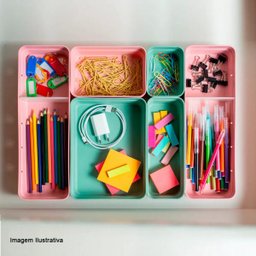 Organizador de Gaveta Neutro 23x8x5 Cm Marca Martiplast ou - 2