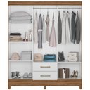 Ver imagem 2 de Guarda Roupa Casal Panamá 6 Portas Naturale Branco Moval