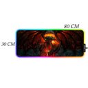 Ver imagem 3 de Mousepad Gamer Grande com Led Rgb 11 Cores 80x30cm - Dragão