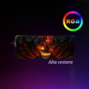 Ver imagem 4 de Mousepad Gamer Grande com Led Rgb 11 Cores 80x30cm - Dragão