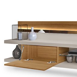 Painel Home Suspenso com Led Rio de Janeiro 1,80m Carvalho/off White - 3