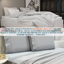 Ver imagem 3 de Conjunto Cama Casal Queen Size Lily 04 Pç Bordado 300 Fios:cinza