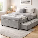 Ver imagem 2 de Bicama Box com Colchão Acoplado de Espuma e Auxiliar de Espuma Unique Solteiro 88 Cm