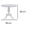 Mesa de Apoio Clássica Redonda Fragata 90cm Branco Provençal Soberati Mesa de Apoio Fragata - 3