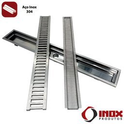 Ralo Pro com Saída em Baixo - Inox 304 (quadr.1/2) 200x20x05 Cm - 3