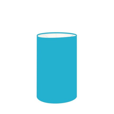 Cúpula para Abajur e Luminária Cp-8002 Cilíndrica 13x30cm Resistente À Maresia Azul-Turquesa