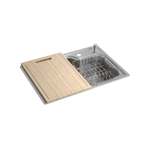 Facile Inox Cuba de Cozinha Retangular com Deck e Acessorios - Deca Deca Cubas Inox