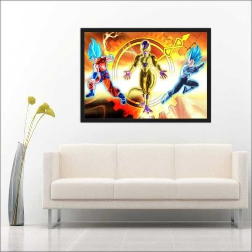 Quadro Decorativo Dragon Ball Goku Desenho Anime Salas Quartos Decorações  Com Moldura G03