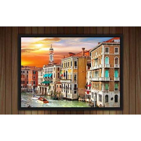 Quadro Decorativo Cidade Veneza Itália Salas Decorações Interiores Com Moldura