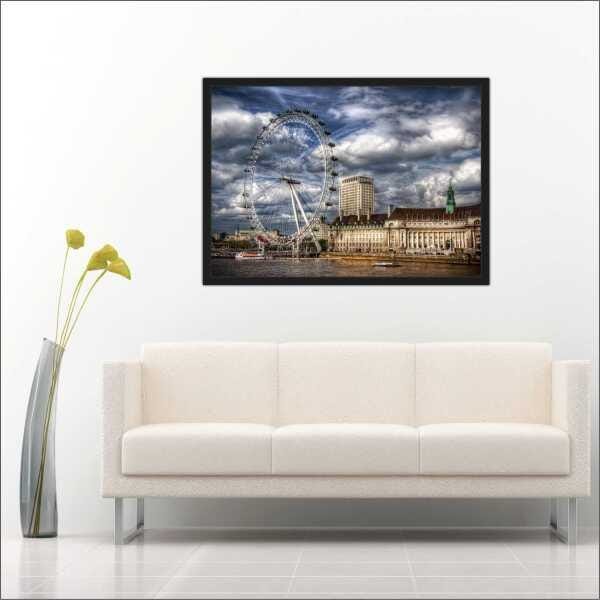 Quadro Decorativo Cidade Londres Salas Decorações Interiores Com Moldura - 2