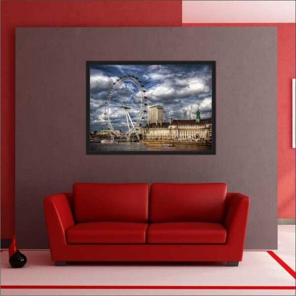 Quadro Decorativo Cidade Londres Salas Decorações Interiores Com Moldura - 3