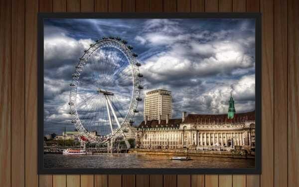 Quadro Decorativo Cidade Londres Salas Decorações Interiores Com Moldura - 1