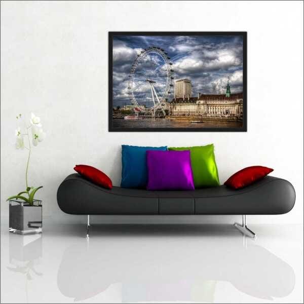 Quadro Decorativo Cidade Londres Salas Decorações Interiores Com Moldura - 4