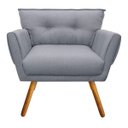 Ver imagem 2 de Kit 2 Poltrona Decorativa Anitta Linho Cinza A26 - D'Rossi