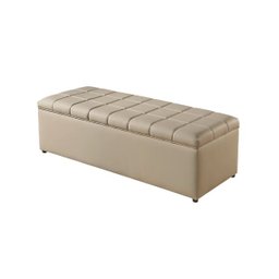 Puff Baú Madri Capuccino Casa Renovo - 2