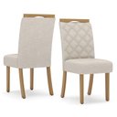 Ver imagem 5 de Mesa de Jantar Lins 160cm Canto Arredondado com Vidro Ambiente Nature Off White com 6 Cadeiras Bella
