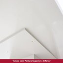 Ver imagem 4 de Mesa de Jantar Lins 160cm Canto Arredondado com Vidro Ambiente Nature Off White com 6 Cadeiras Bella